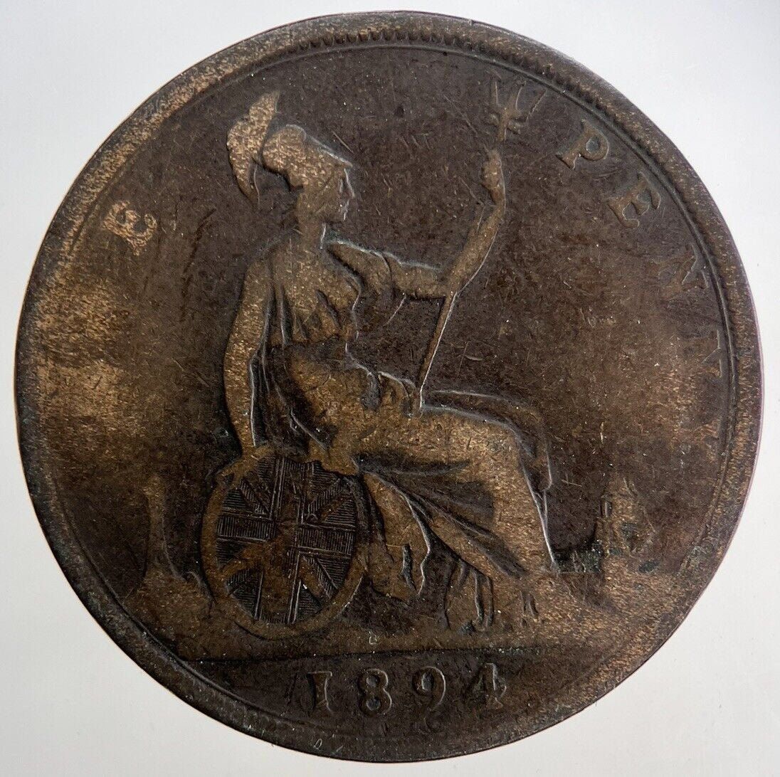 1894 Victoria One Penny Coin | Fine Collectable Grade