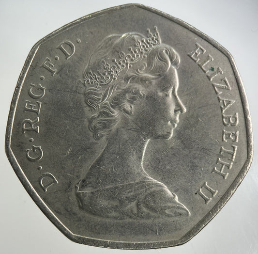 1973 Elizabeth II 2nd 50p Fifty-Pence Coin | Very High Grade