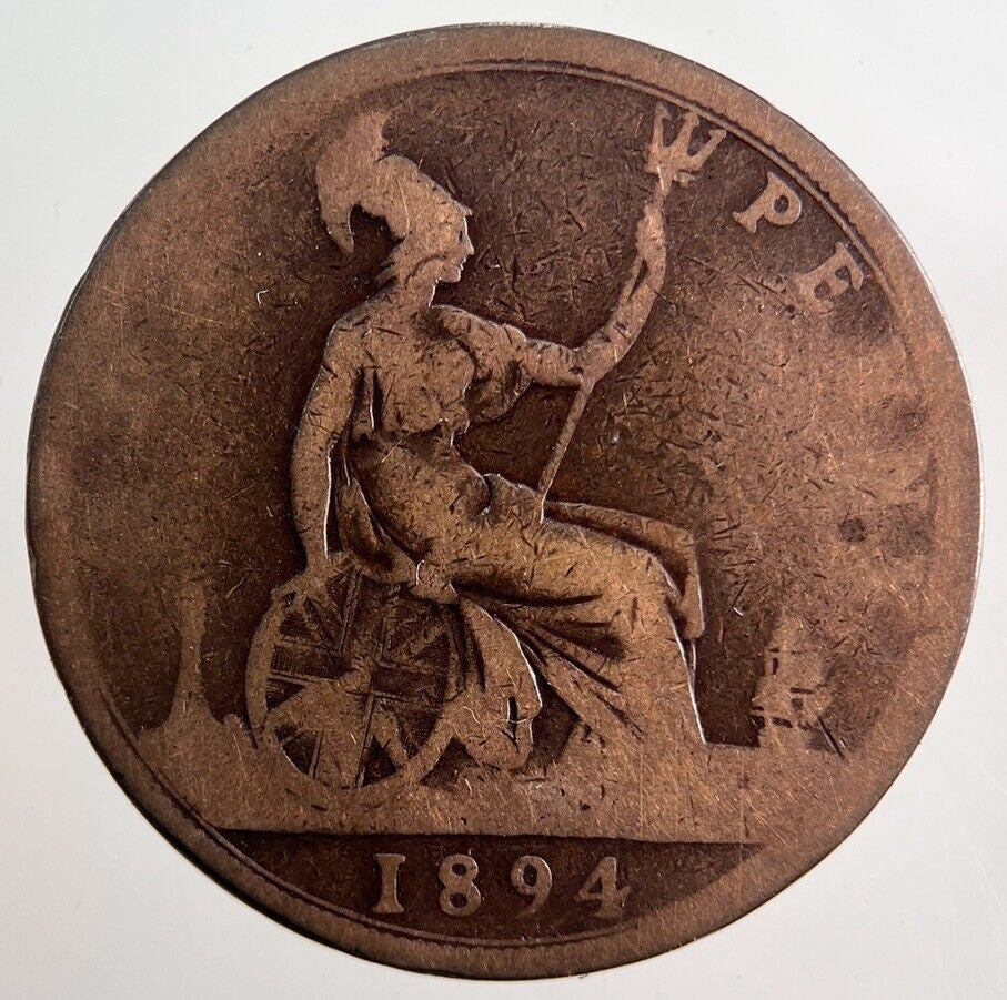 1894 Victoria One Penny Coin | Collectable Grade