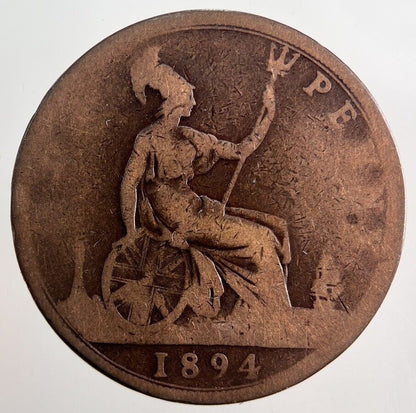 1894 Victoria One Penny Coin | Collectable Grade