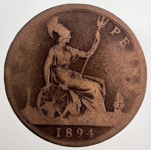 1894 Victoria One Penny Coin | Collectable Grade