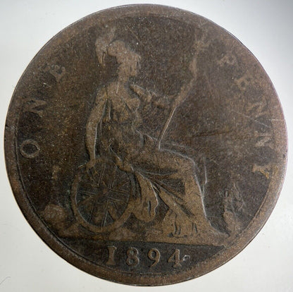1894 Victoria One Penny Coin | Collectable Grade