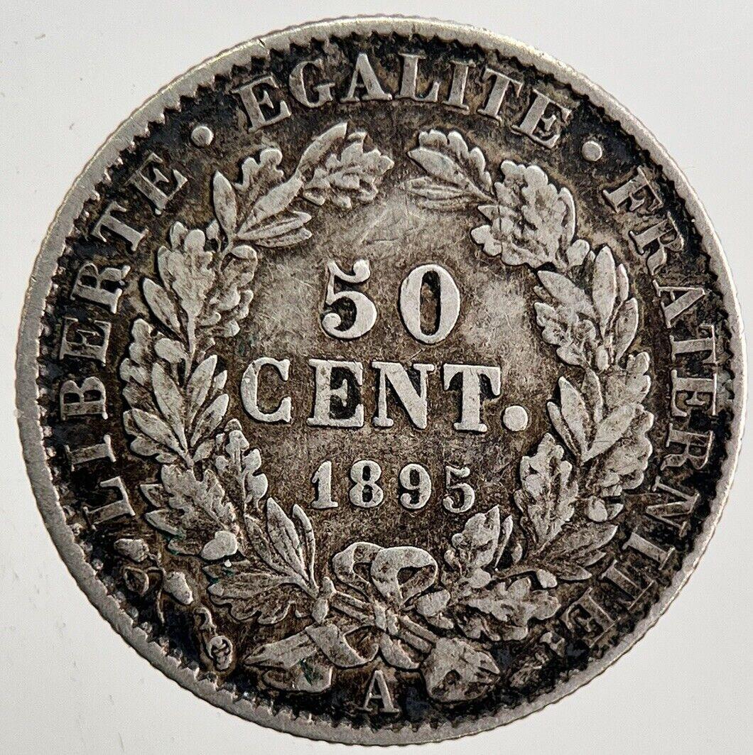 1895 France 50 Centimes Cents Coin | Fine Collectable Grade | a5413