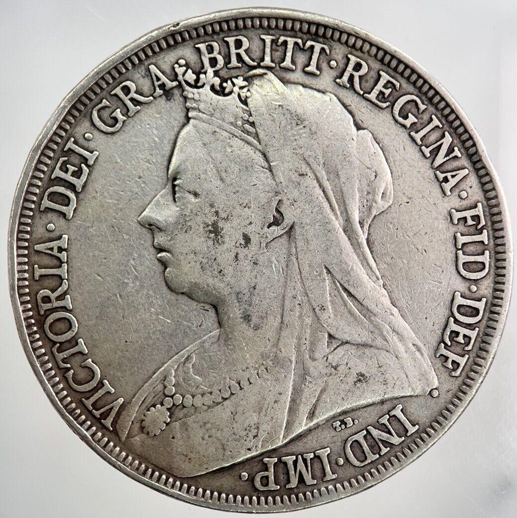 1895 Victoria Half-Crown Silver Coin | Fine Collectable Grade | a4532