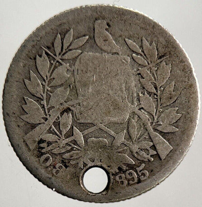 1895 Guatemala 1/2 Half Real Silver Coin | Collectable Grade | a3192