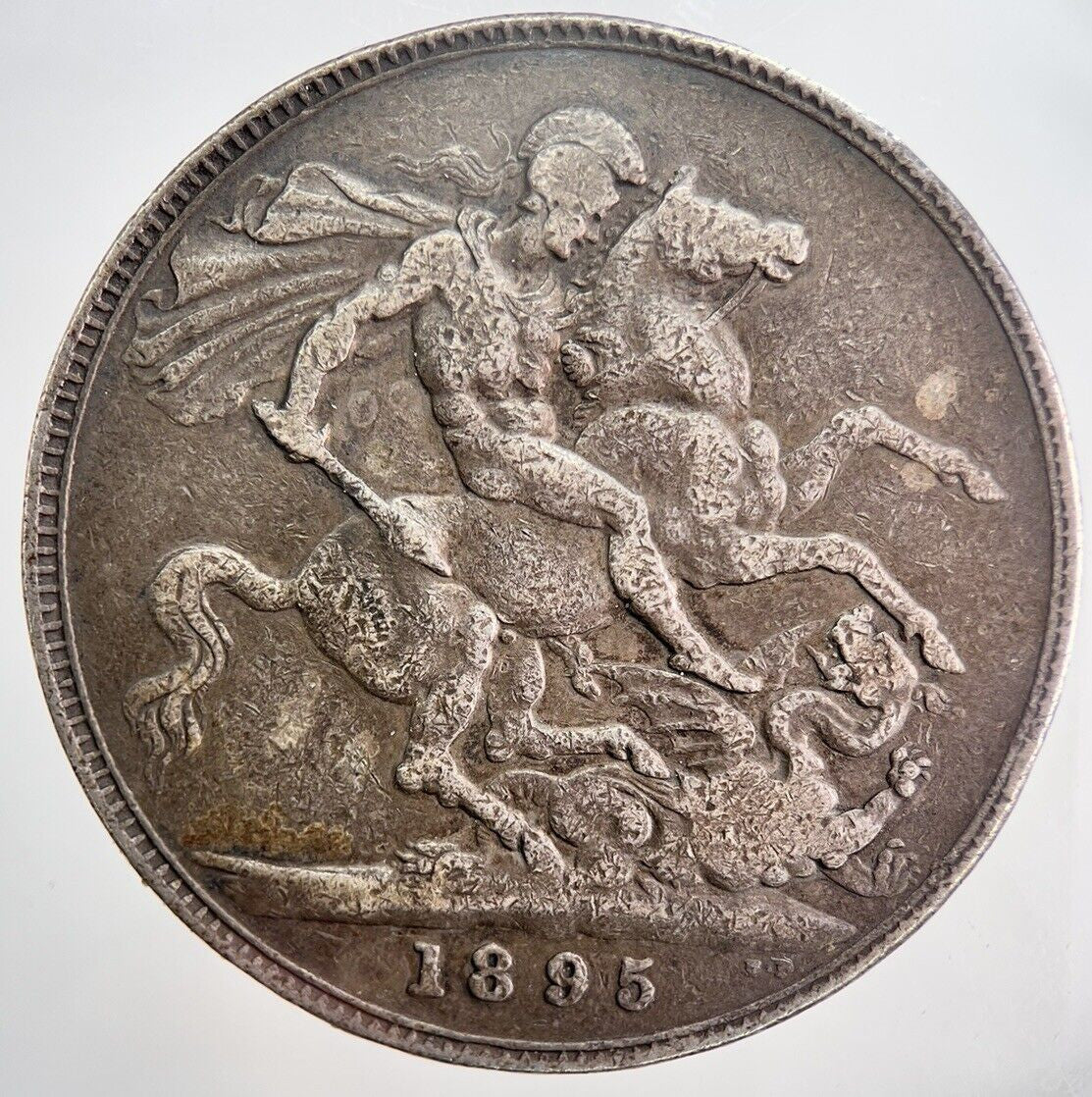 1895 Victoria Crown Silver Coin | Fine Collectable Grade | a353