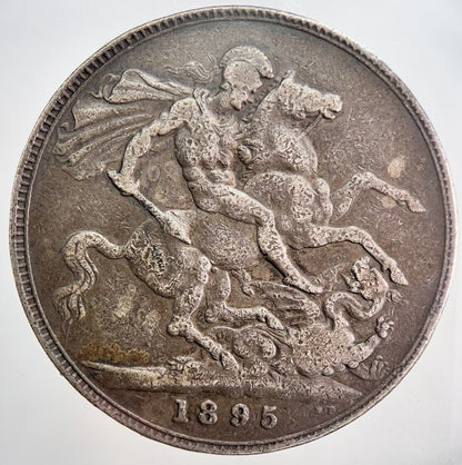 1895 Victoria Crown Silver Coin | Fine Collectable Grade | a353