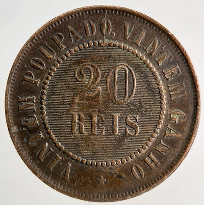 1895 Brazil 20 Reis Coin | Very High Grade