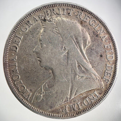 1895 Victoria One Crown Silver Coin | Fine Collectable Grade