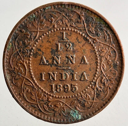 1895 India 1/12 Anna Coin | Very High Grade