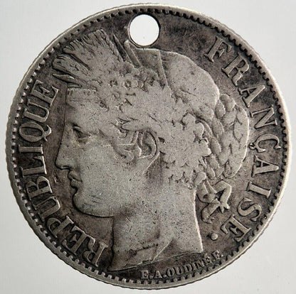 1895 France 1 One Franc Silver Coin | Fine Collectable Grade | a9442