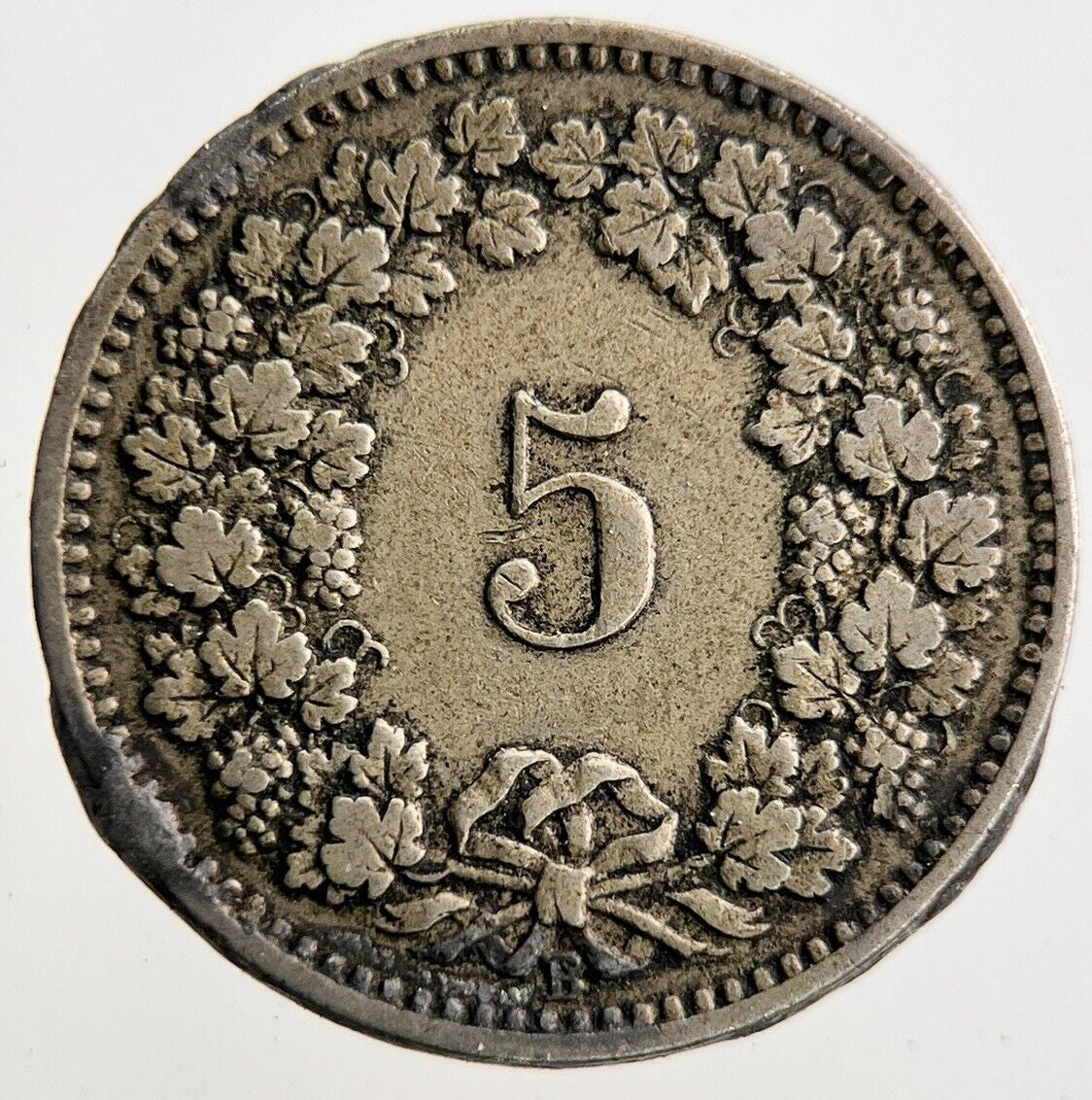 1895 Switzerland Swiss 5 Rappen Coin | Collectable Grade