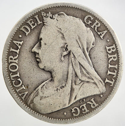 1895 Victoria Half-Crown | British Silver Coin | Fair Grade | a905