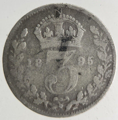 1895 Victoria Threepence Silver Coin | Collectable Grade
