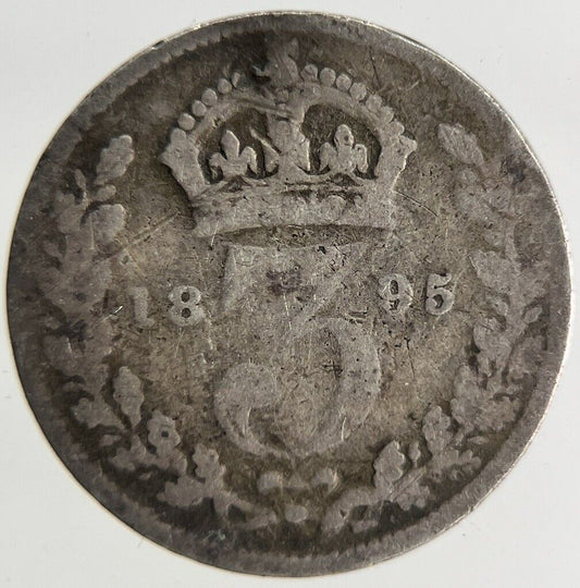 1895 Victoria Threepence Silver Coin | Collectable Grade