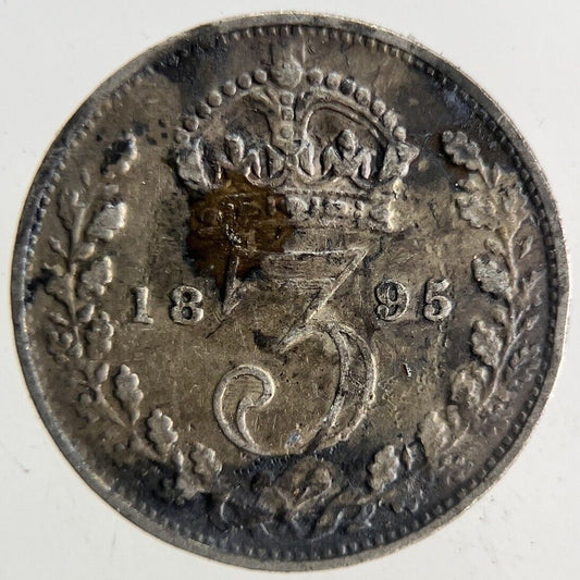 1895 Victoria Threepence Silver Coin | Fine Collectable Grade