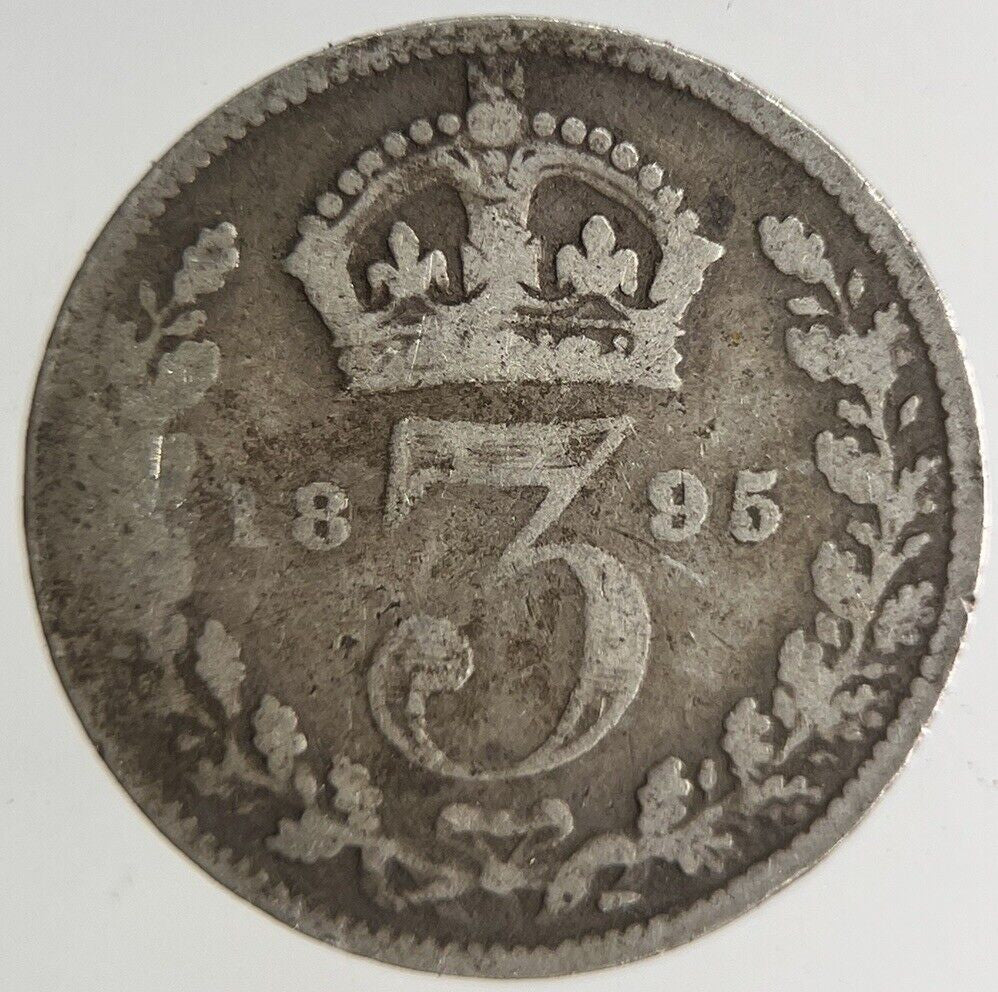 1895 Victoria Threepence Silver Coin | Collectable Grade