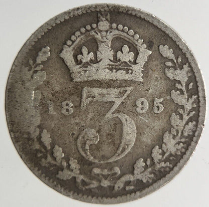 1895 Victoria Threepence Silver Coin | Collectable Grade