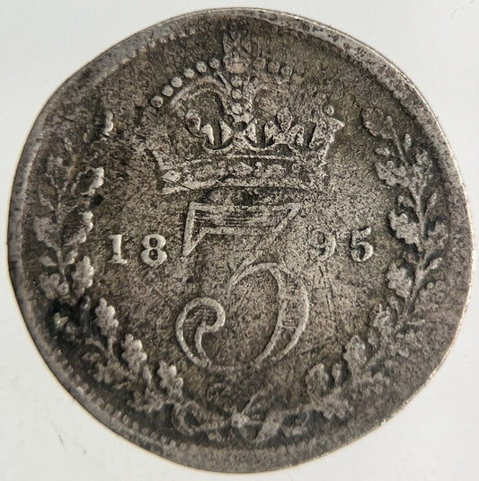 1895 Victoria Threepence Silver Coin | Collectable Grade