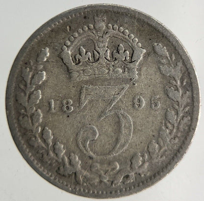 1895 Victoria Threepence Silver Coin | Collectable Grade