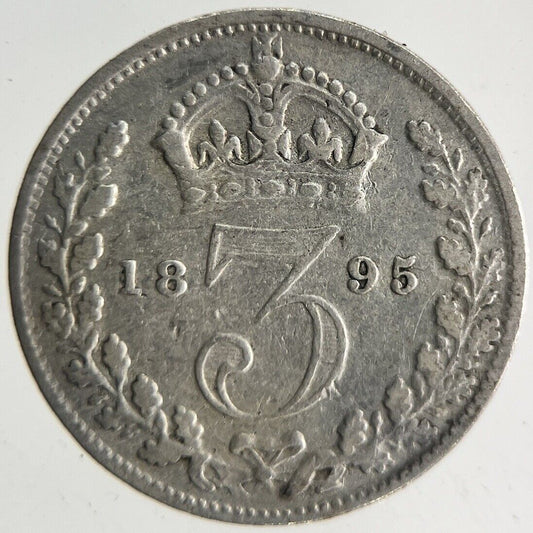 1895 Victoria Threepence Silver Coin | Fine Collectable Grade