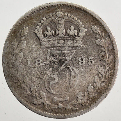 1895 Victoria Threepence Silver Coin | Collectable Grade | a7587