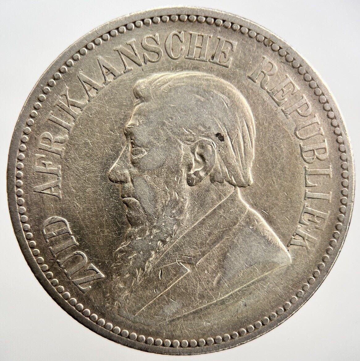 1896 2-1/2 Shillings | South Africa Silver Coin | Fine Collectable Grade | a684