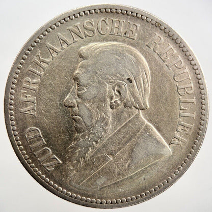 1896 2-1/2 Shillings | South Africa Silver Coin | Fine Collectable Grade | a684