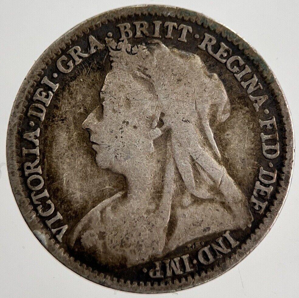 1895 Victoria Threepence Silver Coin | Fine Collectable Grade | a8548