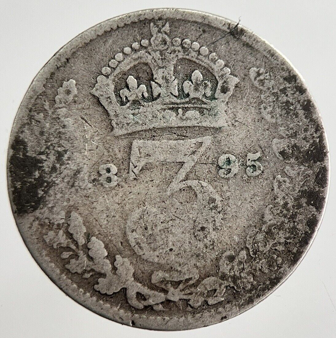1895 Victoria Threepence Silver Coin | Collectable Grade | a8850
