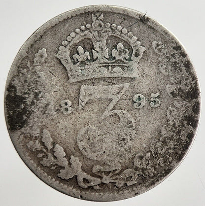 1895 Victoria Threepence Silver Coin | Collectable Grade | a8850