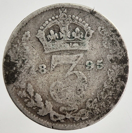 1895 Victoria Threepence Silver Coin | Collectable Grade | a8850