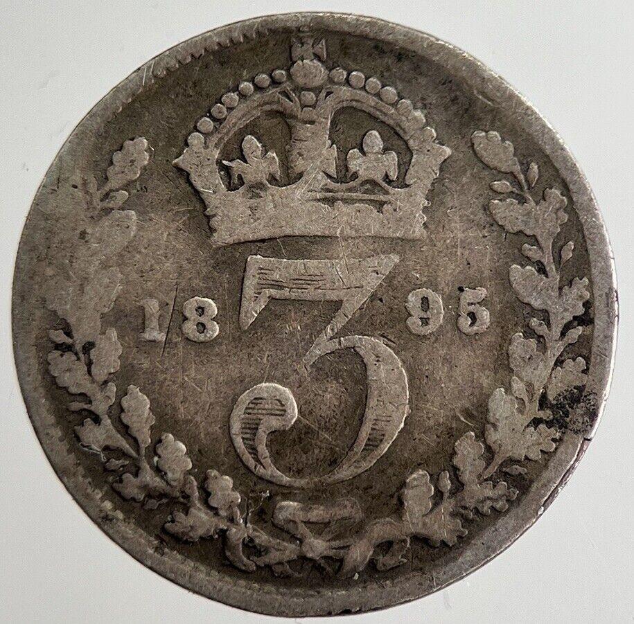 1895 Victoria Threepence Silver Coin | Collectable Grade | a8849