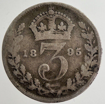 1895 Victoria Threepence Silver Coin | Collectable Grade | a8849