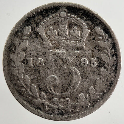 1895 Victoria Threepence Silver Coin | Collectable Grade | a8848