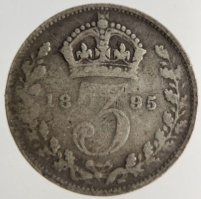 1895 Victoria Threepence Silver Coin | Collectable Grade