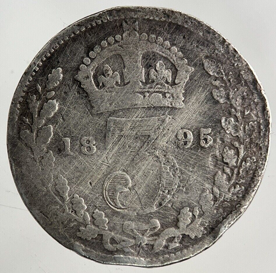 1895 Victoria Threepence Silver Coin | Collectable Grade