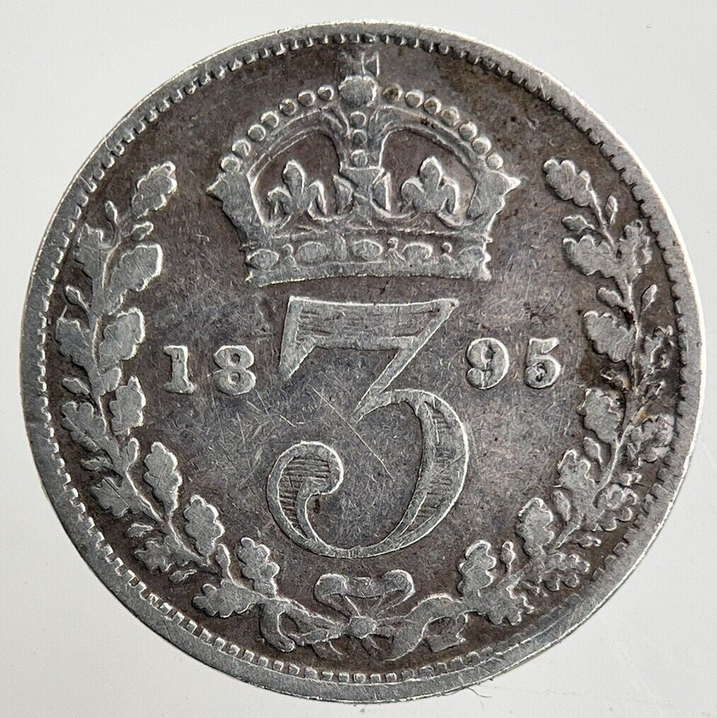 1895 Victoria Threepence Silver Coin | Fine Collectable Grade