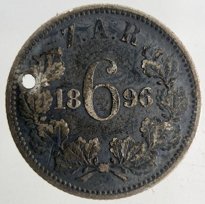 1896 South Africa Sixpence Silver Coin | Collectable Grade