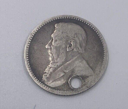 1896 South Africa 6 Zar Sixpence Silver Coin | Collectable Grade | a202