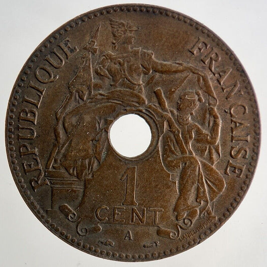 1896 France 1 Cent Indo-China Coin | Very High Grade