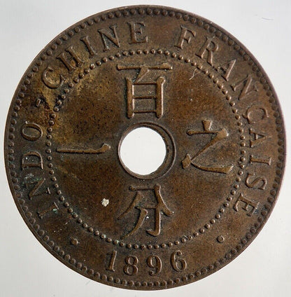 1896 France 1 Cent Indo-China Coin | Very High Grade
