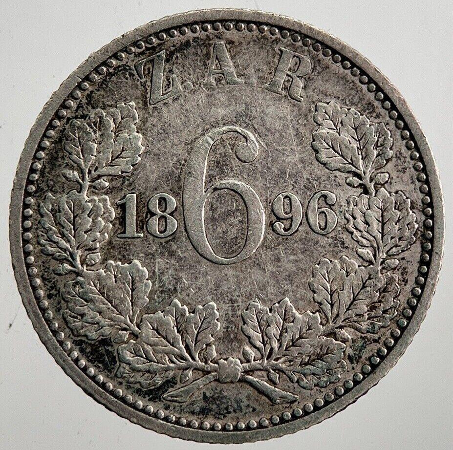 1896 South Africa Zar Sixpence Coin | Fine Collectable Grade | a7926