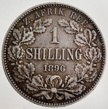 1896 South Africa One Shilling Silver Coin | Very High Grade | a7927