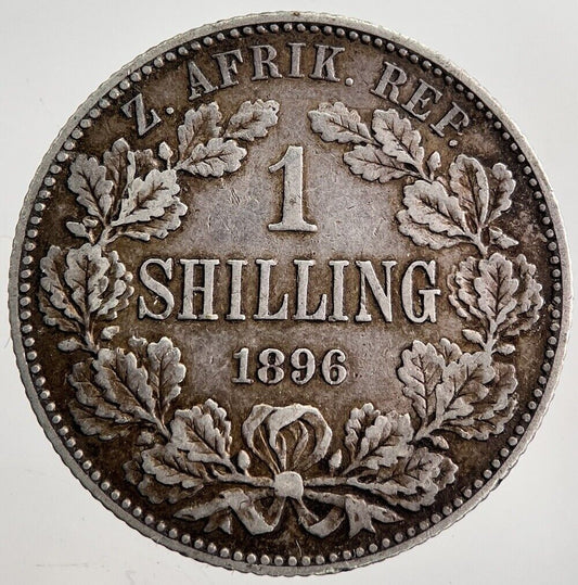 1896 South Africa One Shilling Silver Coin | Very High Grade | a7927