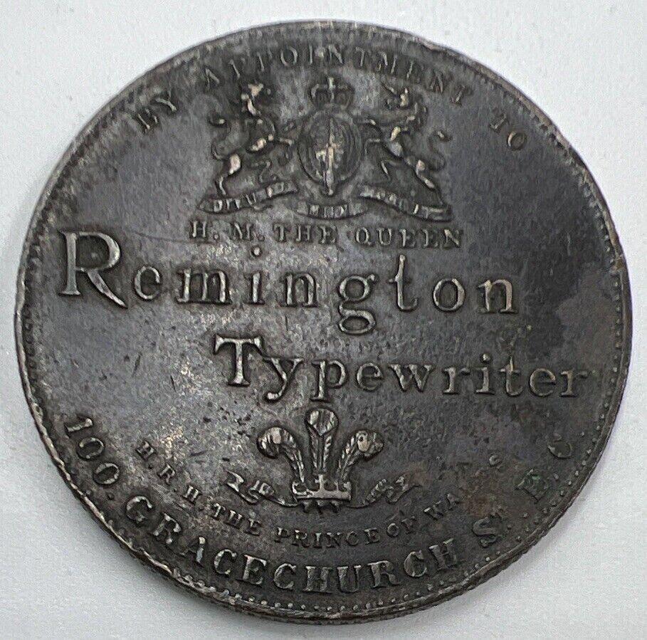 1896 Royal Remington Typewriter Token Coin | Fine Collectable Grade | a1419