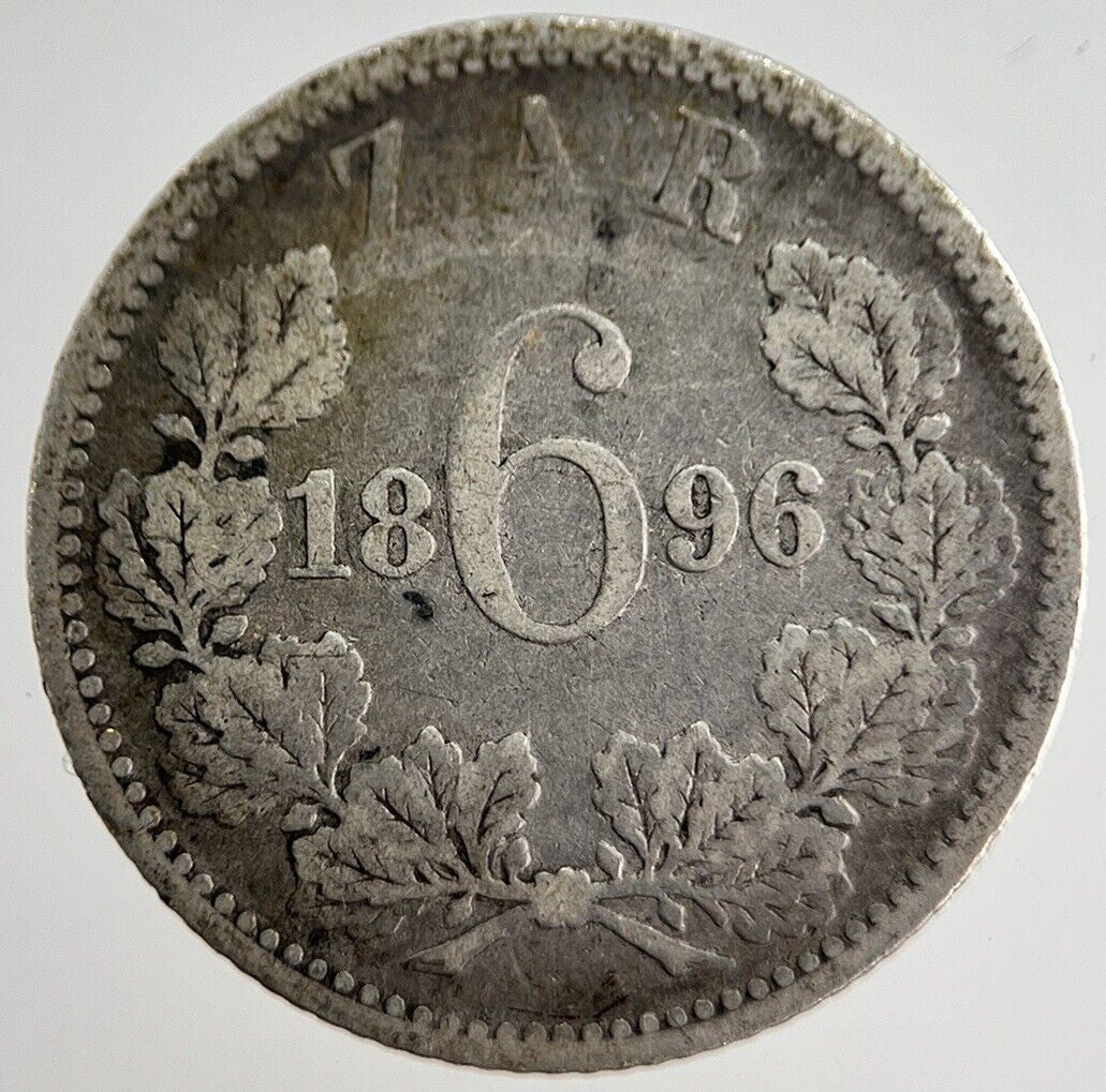 1896 South Africa Zar Sixpence Silver Coin | Collectable Grade | a8421