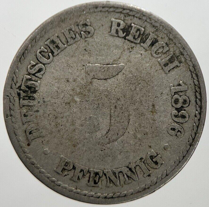 1896 Germany 5 Pfennig Coin | Collectable Grade | a7301