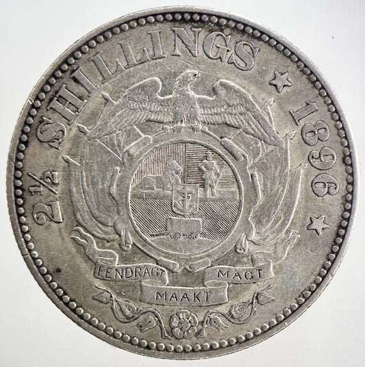1896 South Africa Half-Crown Silver Coin | Very High Grade | a6728