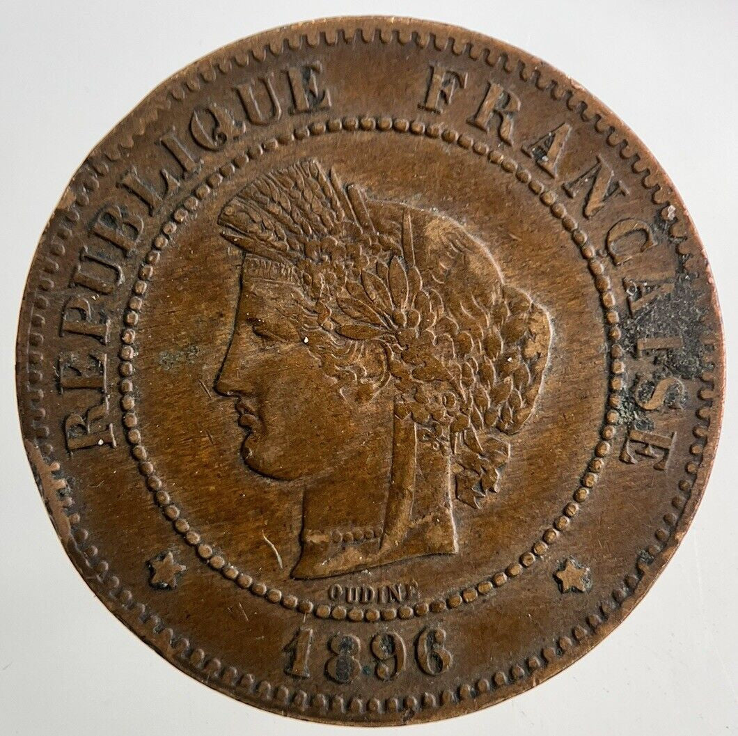 1896 France 5 Centimes Coin | Very High Grade